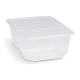 Rechteckschalen 2-geteilt 186x133mm 1000ml PP klar für heiße Speisen, 50 Stk.