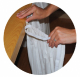 Tischskirting Tischverkleidung selbstklebend, Airlaid, 4m x 72cm weiß