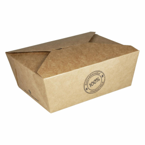 Take-Away Boxen Menüboxen ToGo aus Karton, 21.5x15.9x4.8cm, 25 Stk.