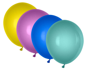 Luftballons metallic bunt gemischt Ø 250 mm, Größe 'M', 10 Stk.