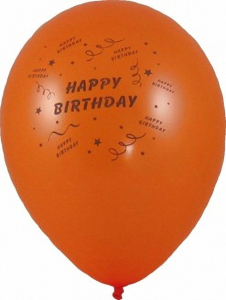 Luftballons 'Happy Birthday' Ø 250 mm, Größe 'M', 10 Stk.