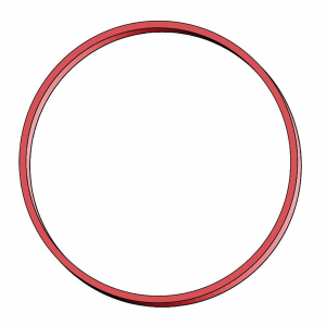 Gummiringe Gummibänder Ø 60mm, 1 mm in rot, ca. 1800 Stk., 1000 gr.- 1 kg.