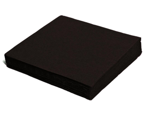 Servietten 33 x 33 cm 1/4 -Falz, 2-lagig schwarz, 50 Stk.