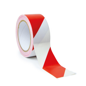 Bodenmarkierungsband Warnklebeband rot/weiß, 48mm x 30m