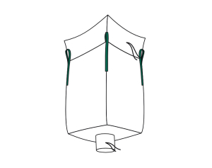 Big Bag 90x90x115cm mit Schürze und Auslauf SWL 1.000 kg