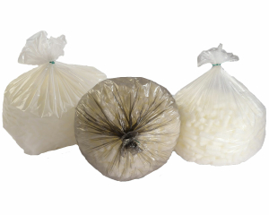 LDPE-Müllsäcke 16 L, 270 + 180 x 530 mm, 20 my, weiss, 1520 Stk.