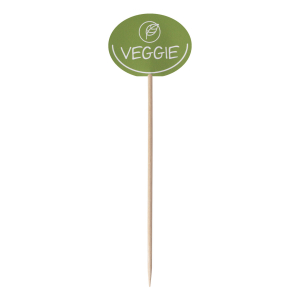 Kennzeichnungspicker Deko-Picker 'Veggie' 12 cm grün, 100 Stk.