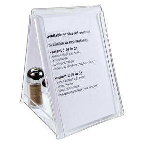 Tischaufsteller '4in1' aus Acrylglas, A6, 1 Stk.