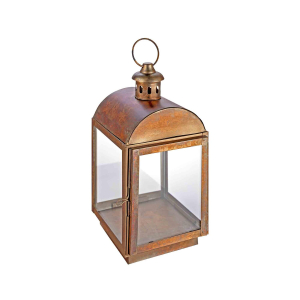 Laterne 'Antike' aus Metall/Glas, gold, 33cm, 1 Stk.