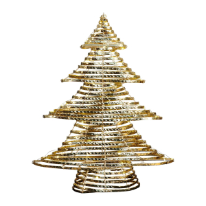 LED Weihnachtsbaum 40 cm, gold, 60 Mikro-LEDs warmweiß, Batteriebetrieb