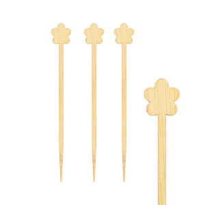 Picker 'Blume' aus Bambus, 9cm, 200 Stk.