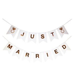 Wimpelkette Banner Hochzeit 'Just married' ca. 1,2m