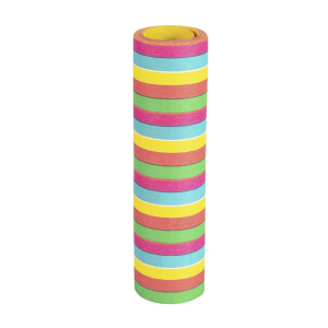 Luftschlangen aus Papier, bunt, schwer entflammbar, 4 m, 10 Rollen