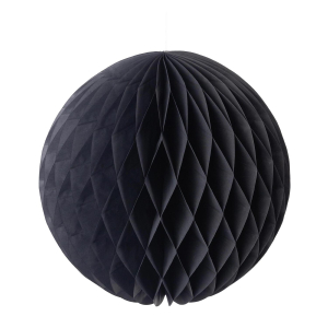Wabenball aus Papier schwer entflammbar schwarz, Ø35cm, 1 Stk.