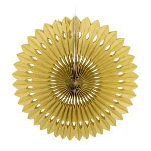 Rosette aus Papier schwer entflammbar gold Ø40cm, 1 Stk.