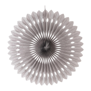 Rosette aus Papier schwer entflammbar silber Ø40cm, 1 Stk.