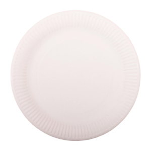 Teller aus Pappe rund Ø26cm weiß, 20 Stk.