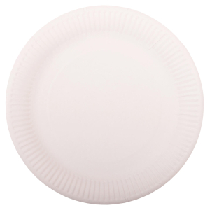 Teller aus Pappe rund Ø26cm weiß, 100 Stk.