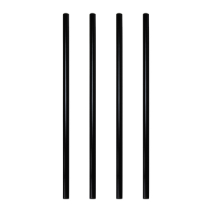 Trinkhalme Strohhalme Kunststoff PP Mehrweg schwarz 220 mm Ø 7mm, 100 Stk.