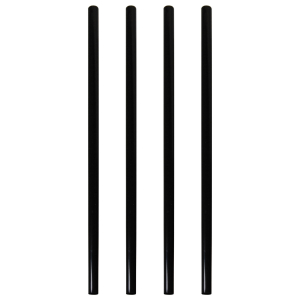 Trinkhalme Strohhalme Kunststoff PP Mehrweg schwarz 240 mm Ø 8mm, 500 Stk.