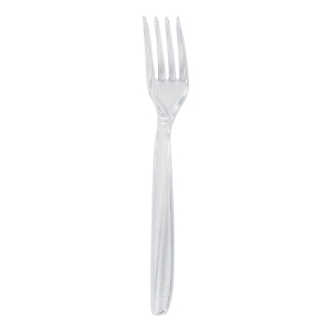 Gabel Mehrweg spülmaschinengeeignet PS 18cm transparent, 50 Stk.