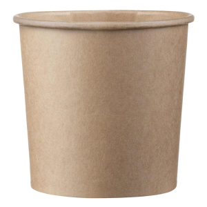 Eisbecher Feinkostbecher aus Pappe Kraftpapier FSC® rund 350 ml braun Ø 90 mm, 50 Stk.