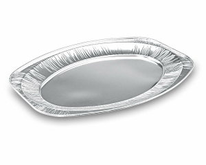 Alu-Catering-Platten Aluminium-Partyplatten Servierplatten 43 x 29 cm, 5 Stk.
