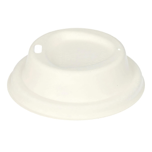 Domdeckel für Heißgetränke aus Zuckerrohr 'pure' Ø 80mm, 50 Stk.