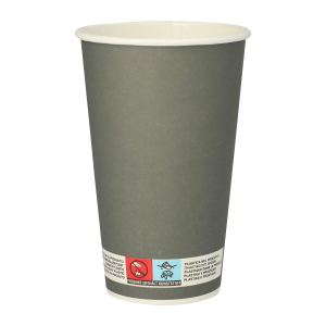 Bierbecher aus Pappe 0,4l - 400ml grau, 20 Stk.