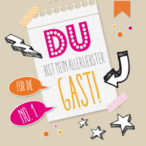 Motivservietten 3-lagig 33x33cm 'Du bist mein allerliebster Gast', 20 Stk.