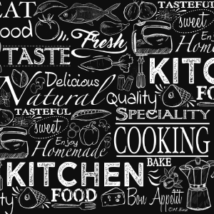 Motivservietten 3-lagig 33x33cm 'Kitchen Fresh Food Quality', 20 Stk.