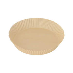 Backpapierzuschnitte für Heißluftfritteusen Mikrowelle Backofen Ø20cm x 4,5cm braun, 100 Stk.