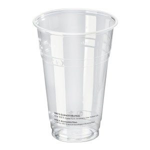 Trinkbecher Bierbecher 500 ml mit Eichstrich Ø96 mm aus PLA, 50 Stk.