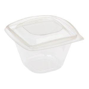 Salatschalen mit Deckel aus PLA transparent 480ml, 40 Stk.