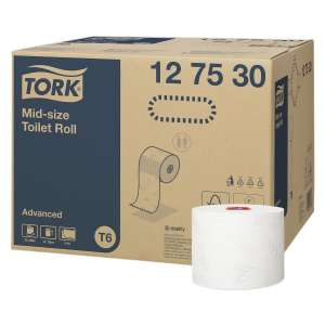 Tork Midi Toilettenpapier Advanced T6 weiß 2-lagig, 27 Rollen je 100m