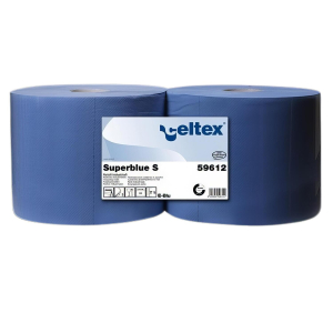 Celtex Putzpapier 3-lagig 22x36 cm blau, 2 Rollen je 500 Blatt