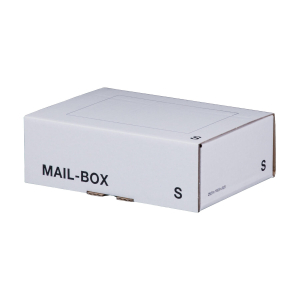 Versandkarton 249x175x79mm MAILBOX S mit Steckverschluss wiederverschließbar weiß