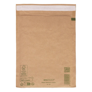 AROFAIR Papierpolstertaschen 200x275+50mm, Ersatz für Luftpolstertaschen
