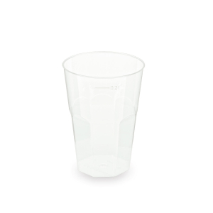 Mehrwegbecher Pfandbecher Cocktail transparent stabil+ PP 0,2L Ø 70mm, 12 Stk.