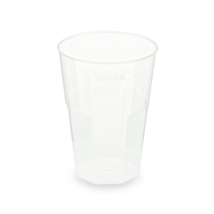Mehrwegbecher Pfandbecher Cocktail transparent stabil+ PP 0,3L Ø 70mm, 15 Stk.