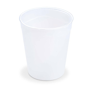 Mehrwegbecher Heißgetränkebecher transparent milchig transluzent Eichstrich 200ml Ø 80mm, 10 Stk.