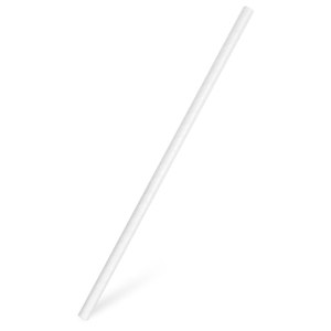 Papiertrinkhalme, JUMBO, weiß, 25 cm, Ø 8 mm, 100 Stk.