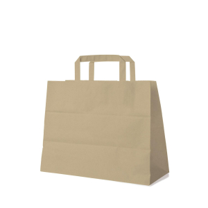 Papiertragetaschen 27 x 32 x 16 cm mit EAN-Code braun, 250 Stk.