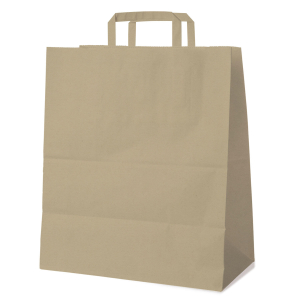 Papiertragetaschen 48 x 45 x 17 cm mit EAN-Code braun, 200 Stk.
