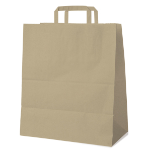 Papiertragetaschen 45+17 x 48 cm mit EAN-Code braun, 25 Stk.