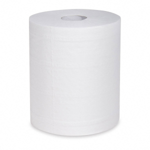 Putztuchrolle perforiert 100% Zellstoff 2-lagig Ø 19 x 22 cm x 160m weiß, 6 Stk.