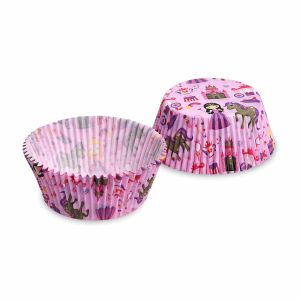 Muffinkapseln Gebäckkapseln Prinzessin pink Ø 50 x 30 mm, 40 Stk.