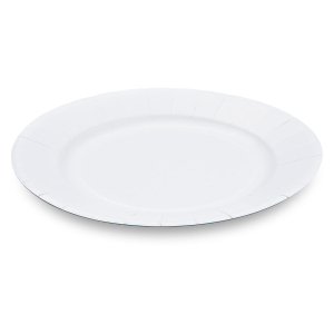 Pappteller rund Ø28cm fettdicht weiß, 50 Stk.