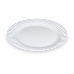Pappteller 'RECY' rund Ø23cm weiß, 15 Stk.