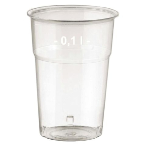 Brillant klare Trinkgläser 100ml mit Füllstrich, Ø 57 mm, 50 Stk.